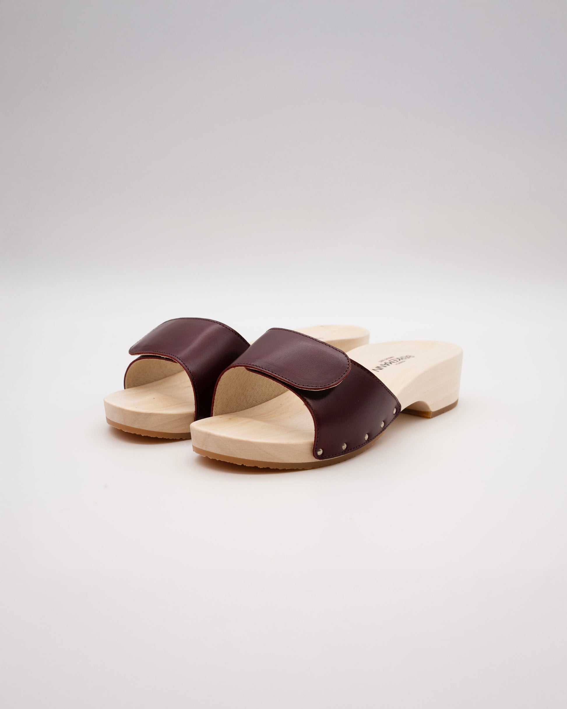 Heel 59 Velcro Natural Burgundy