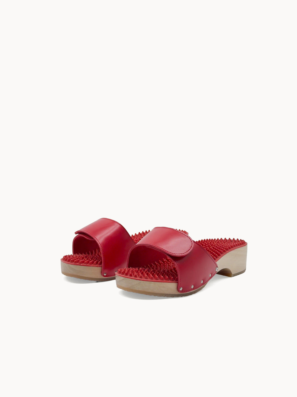 Noppe 78 Absatz Natur Klett rot