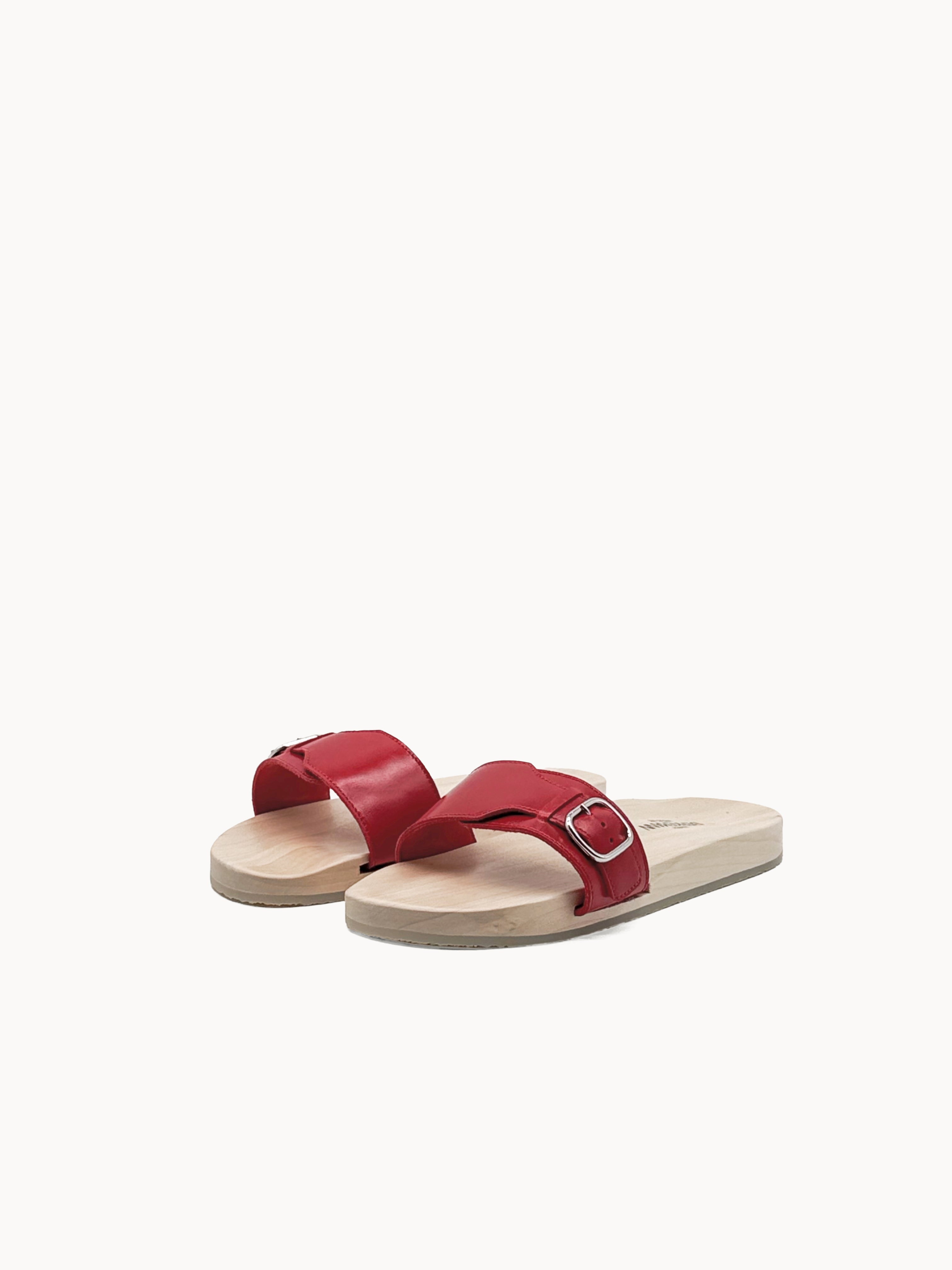 Sandale 57 Natur Rot