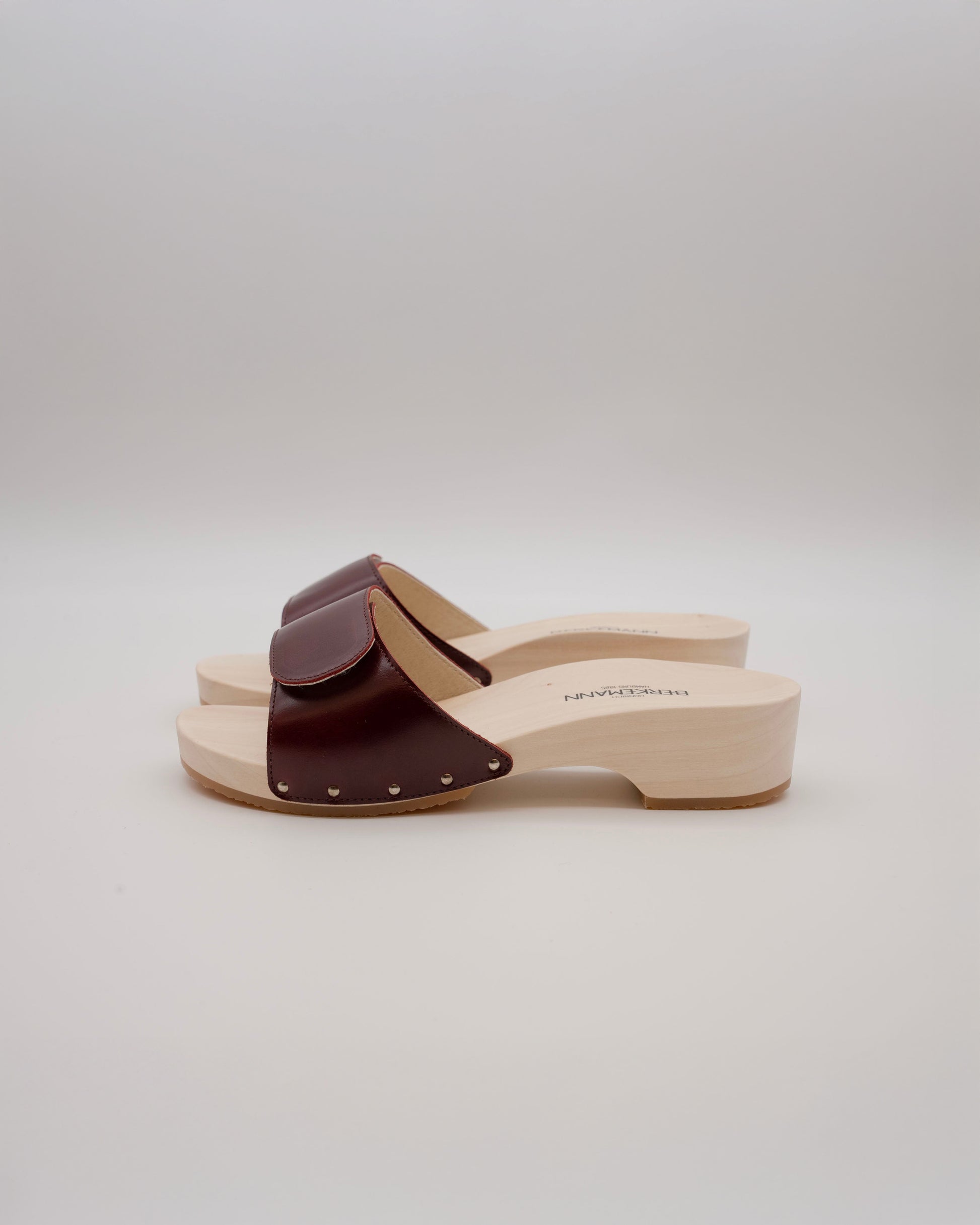 Heel 59 Velcro Natural Burgundy