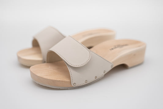 Heel 59 Velcro Natural Cream White