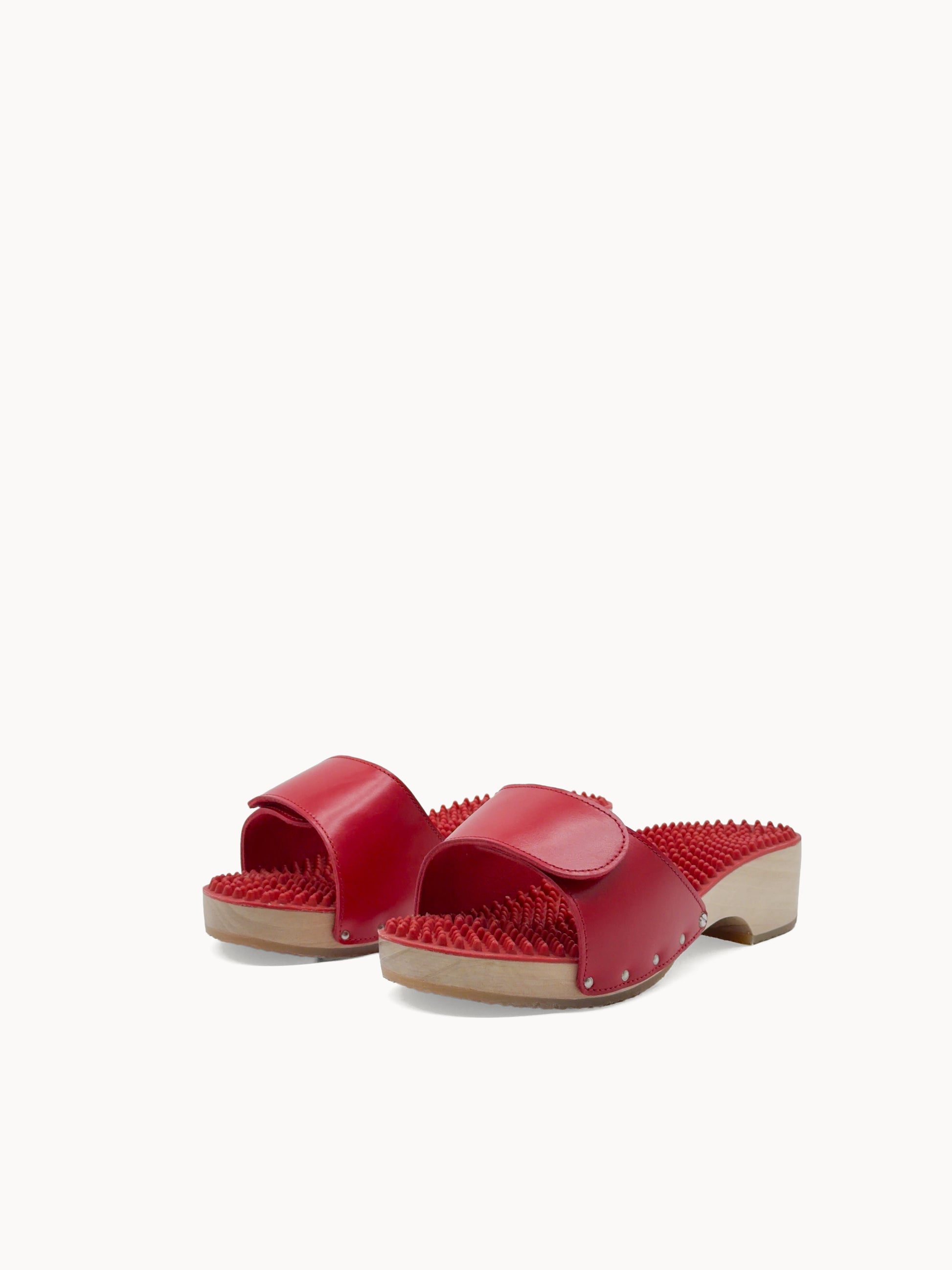 Noppe 78 Absatz Natur Klett rot