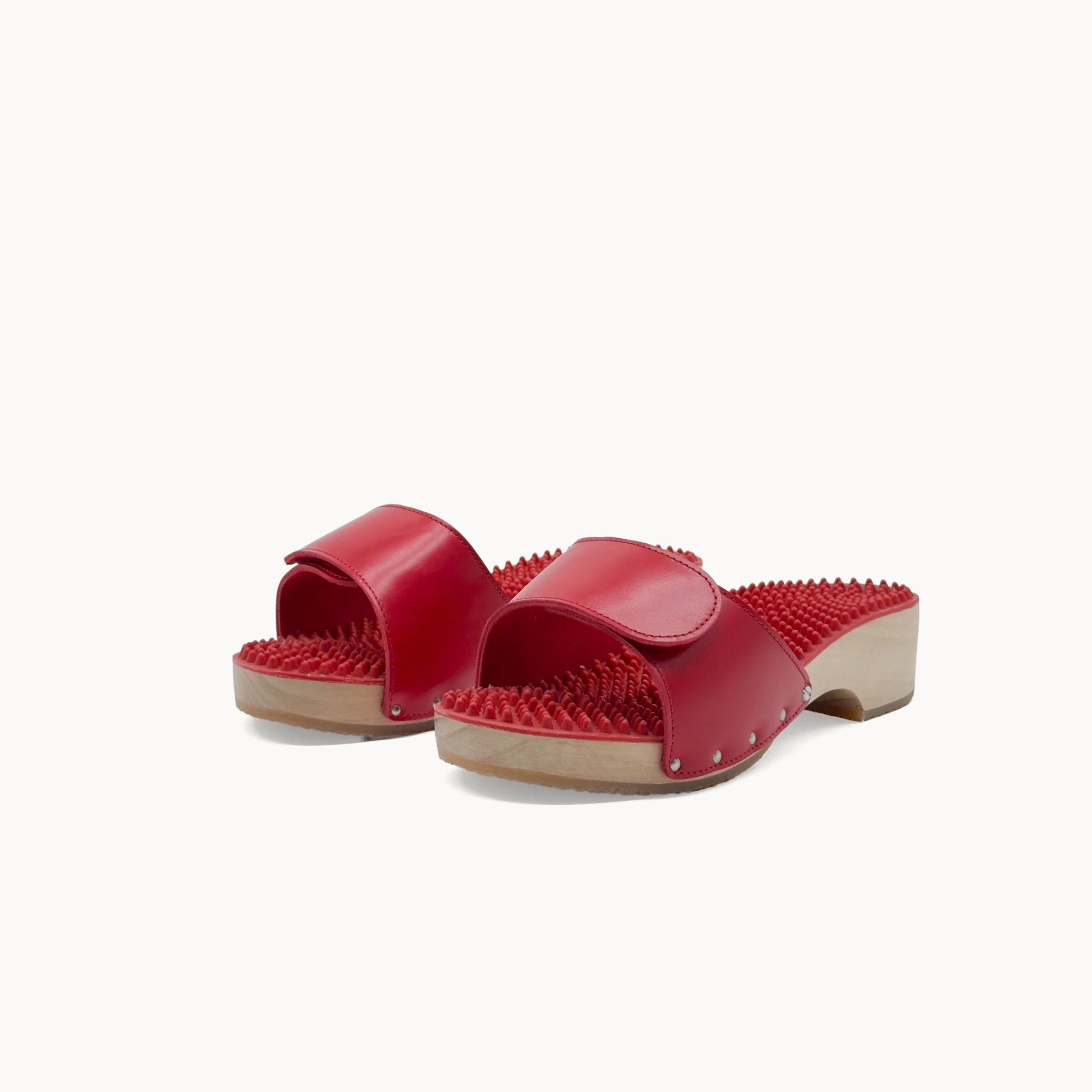 Noppe 78 Absatz Natur Klett rot