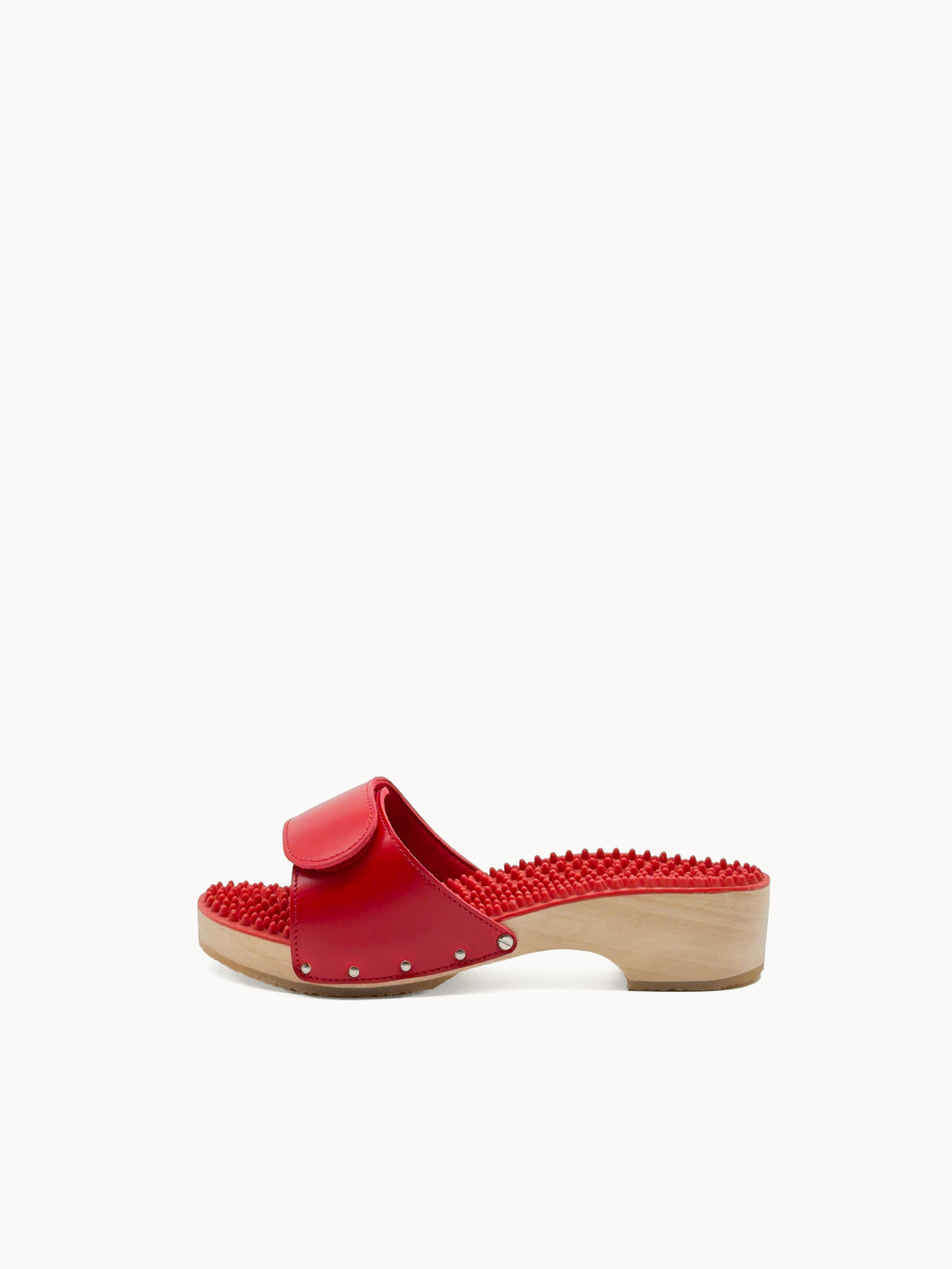 Noppe 78 Absatz Natur Klett rot