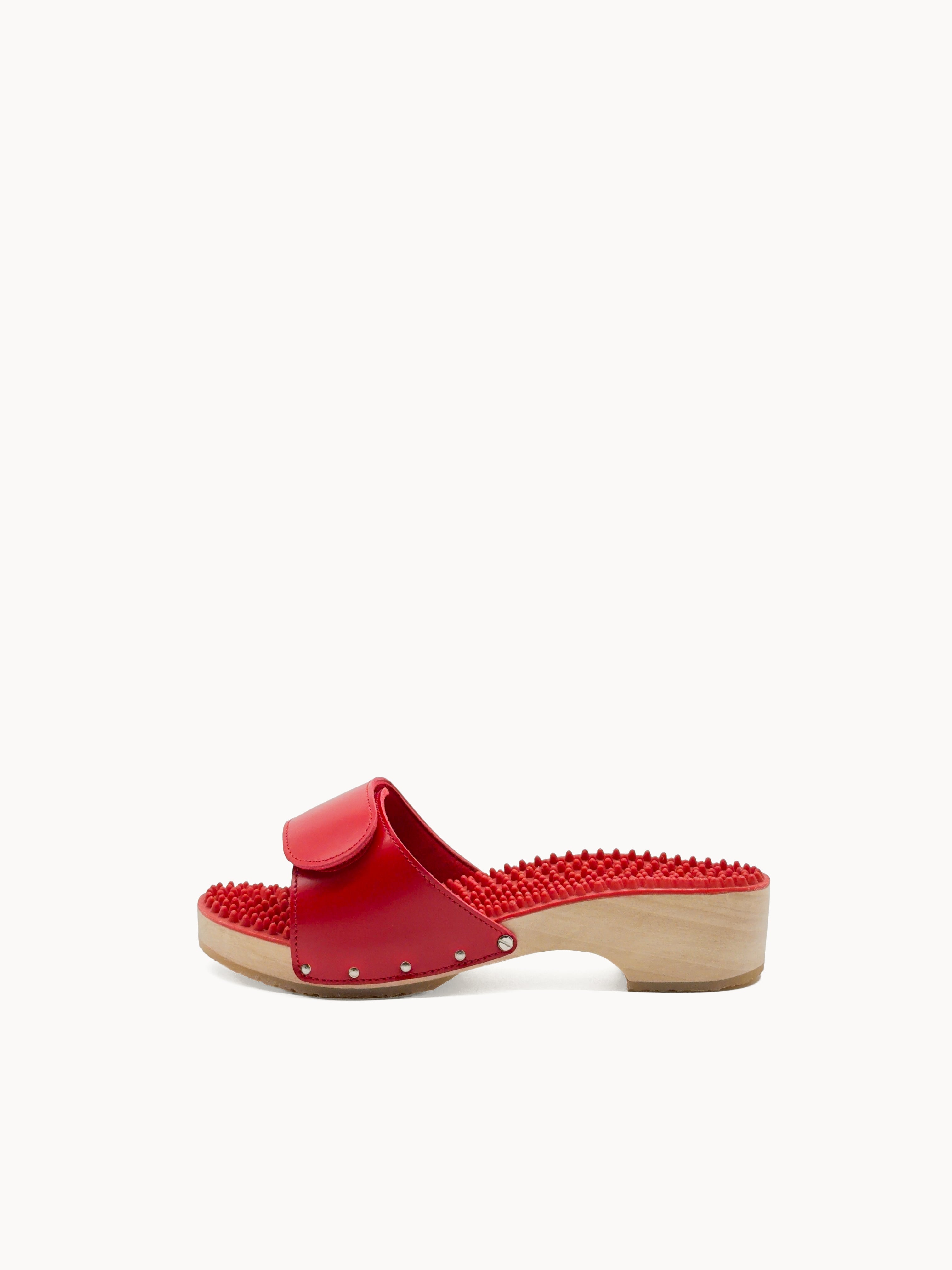 Noppe 78 Absatz Natur Klett Rot