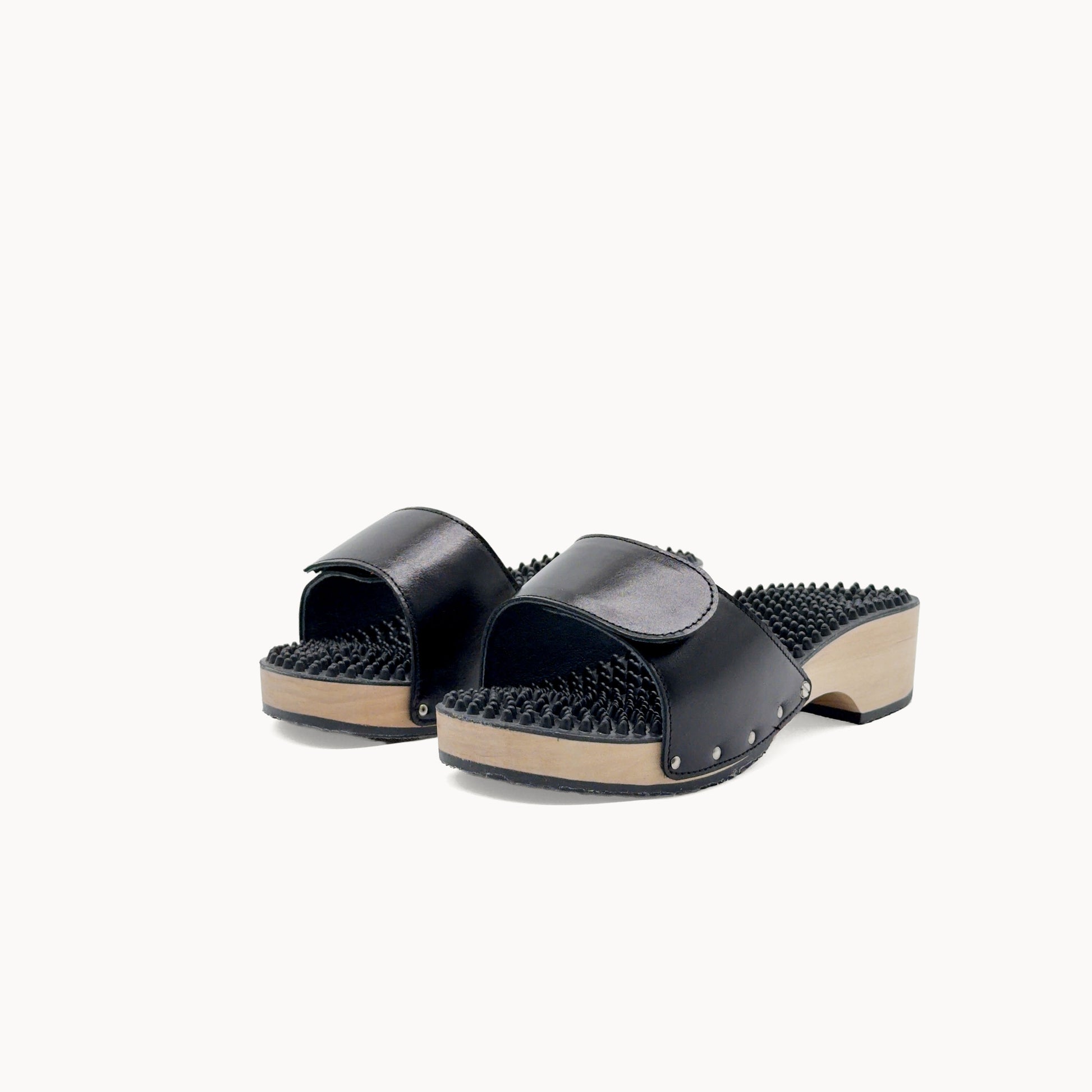 Noppe 78 Absatz Natur Klett Schwarz