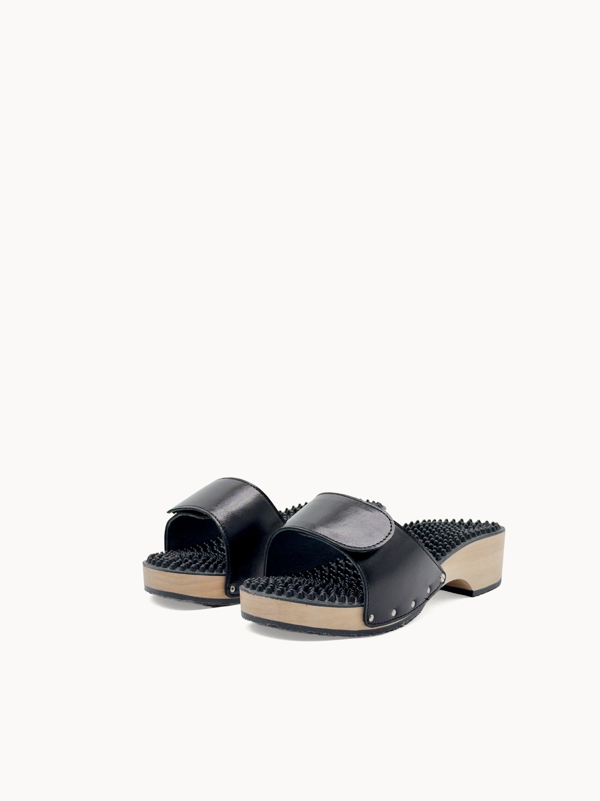 Noppe 78 Absatz Natur Klett Schwarz