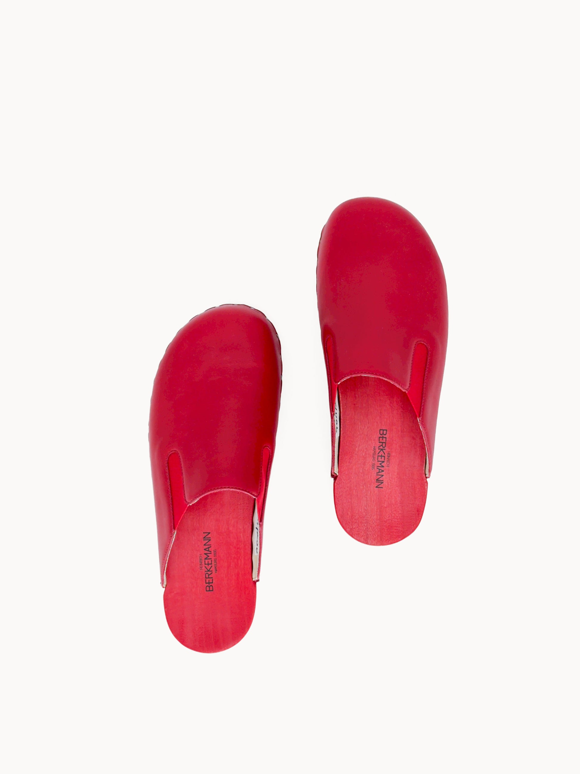 PIN 82 Mono Rot Holzschuh von Heinrich Berkemann oben
