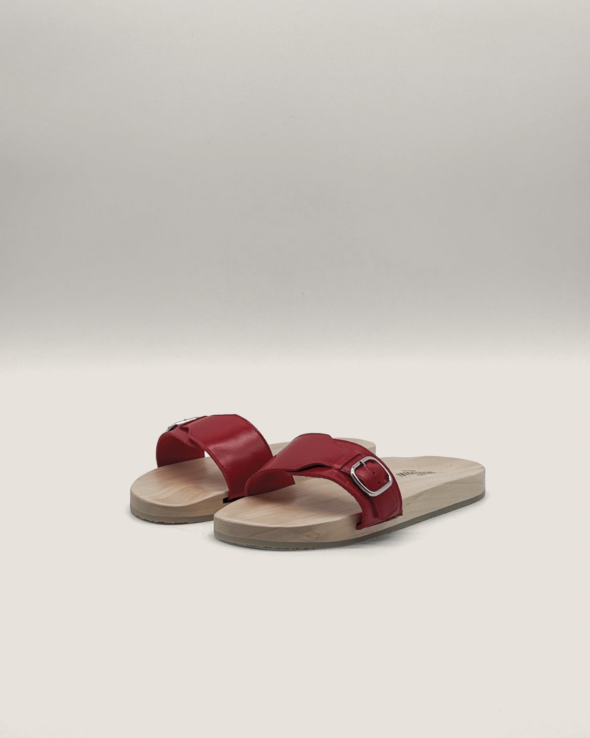 Sandale 57 Natur Rot